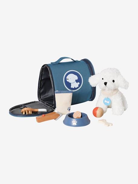 Stuffed Toy Pet + Accessories in FSC® Wood blue - vertbaudet enfant 