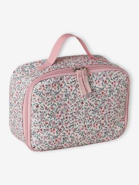 -Lunch Bag with Floral Print for Girls, Happy