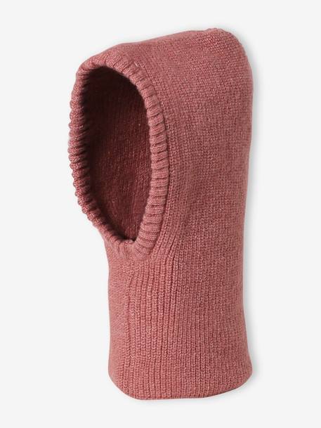 Rib Knit Hood for Girls mauve - vertbaudet enfant 