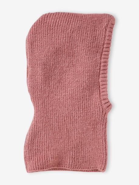 Rib Knit Hood for Girls mauve - vertbaudet enfant 