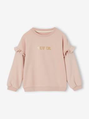 Ruffled Sweatshirt for Girls  - vertbaudet enfant