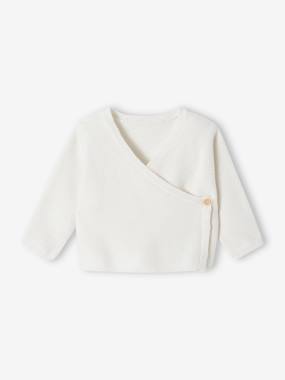 Brassière bébé naissance tricot point mousse coton et laine  - vertbaudet enfant