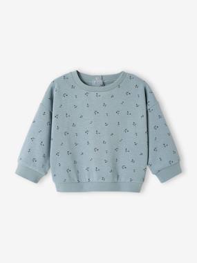 Sweat-Shirt Bébé Imprimé Damier – Doux Et Confortable – Manches Longues – Col Rond – VERTBAUDET