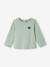 T-shirt bébé Basics manches longues personnalisable bois de rose+vert d'eau - vertbaudet enfant 