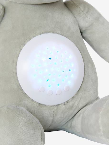 Veilleuse Peluche projecteur d'étoiles bleu jean+dinosaure+gris+jaune d'or+orange - vertbaudet enfant 