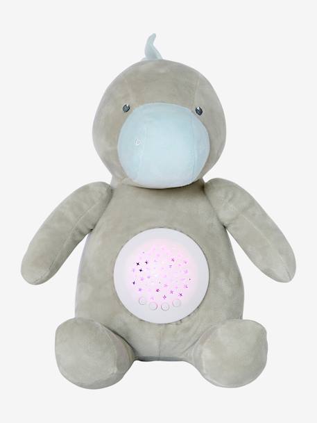 Veilleuse Peluche projecteur d'étoiles bleu jean+dinosaure+gris+jaune d'or+orange - vertbaudet enfant 
