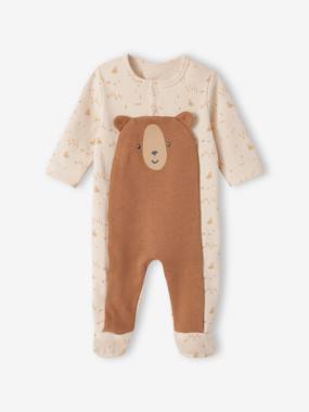 Fleece Sleepsuit for Newborn Babies, Front Flap Opening with Press Studs  - vertbaudet enfant
