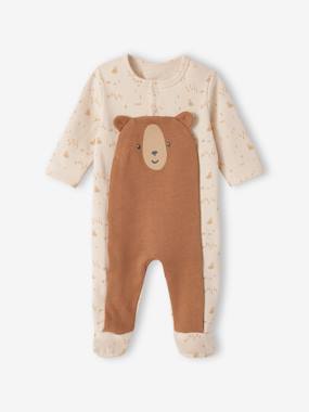-Pyjama bébé mixte en molleton ouverture pont pressionnée 