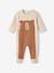 Pyjama bébé mixte en molleton ouverture pont pressionnée écru - vertbaudet enfant 