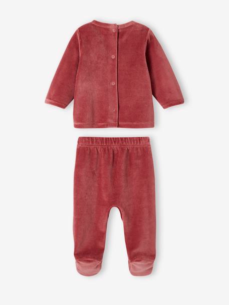 Lot de 2 pyjamas 'bolides' bébé en velours terracotta - vertbaudet enfant 