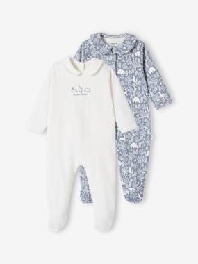 Pack of 2 "Animals" Sleepsuits in Organic Cotton for Baby Girls  - vertbaudet enfant
