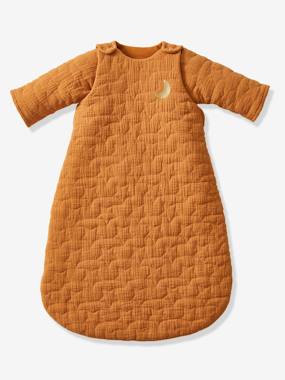 Quilted Baby Sleep Bag with Removable Sleeves in Organic Cotton* Gauze, Dream Nights  - vertbaudet enfant