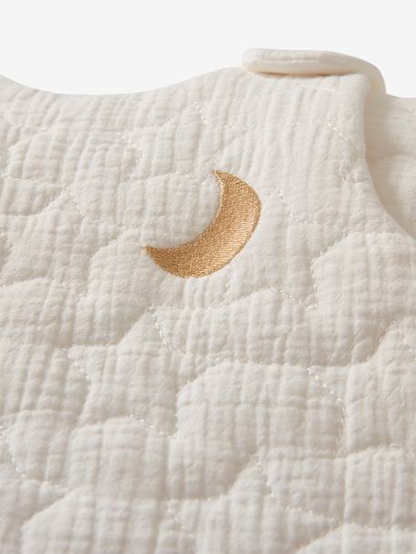 Gigoteuse hiver quiltée manches amovibles en gaze de coton bio* NUITS DE RÊVE caramel+écru+marine - vertbaudet enfant 
