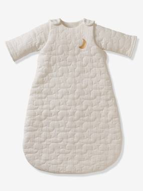 -Quilted Baby Sleep Bag with Removable Sleeves in Organic Cotton* Gauze, Dream Nights