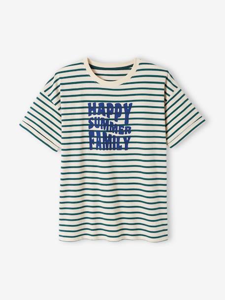 Unisex T-Shirt for Adults, Sailor Capsule Collection striped green - vertbaudet enfant 