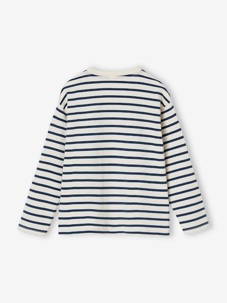 Long-Sleeved Top for Girls hazel+night blue+striped blue - vertbaudet enfant 