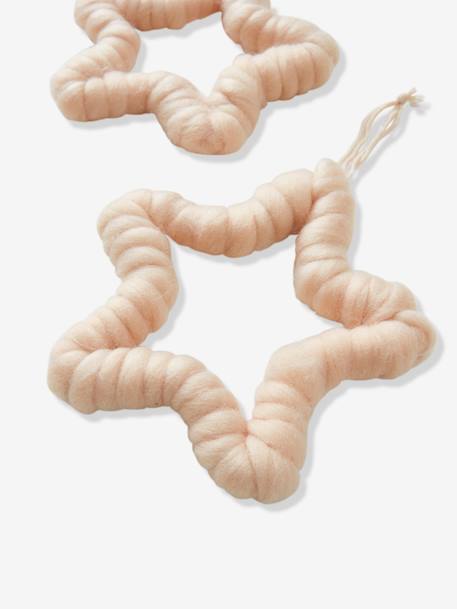 Wall Decorations, Woollen-Effect Moon & Stars beige - vertbaudet enfant 