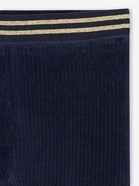 Corduroy Leggings for Girls BROWN MEDIUM SOLID+emerald green+mauve+navy blue - vertbaudet enfant 