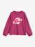 Tee-shirt détails brillants et message velours fille violine - vertbaudet enfant 