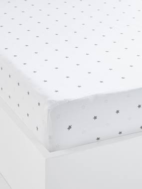 -Baby Fitted Sheet, Star Shower Theme