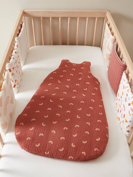Cot/Playpen Bumper in Organic Cotton*, Happy Sky multicoloured - vertbaudet enfant 