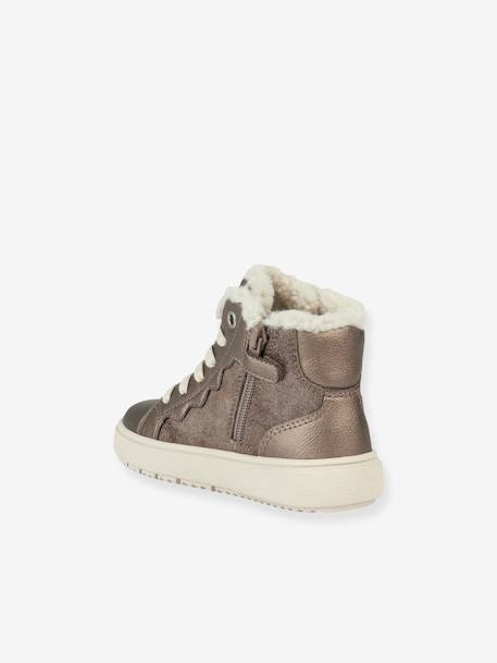 High-Top Furry Trainers, J Theleven Girl B ABX by GEOX® grey+navy blue - vertbaudet enfant 