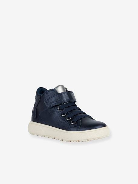 High-Top Trainers with Laces & Hook-&-Loop Strap, J Theleven Girl by GEOX® black+navy blue - vertbaudet enfant 
