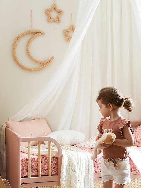 Wall Decorations, Woollen-Effect Moon & Stars beige - vertbaudet enfant 