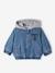 Lined Denim Jacket with Fleece Hood for Babies stone - vertbaudet enfant 