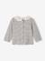 T-shirt bébé col brodé manches longues beige clair+rayé marine+rayé rouge - vertbaudet enfant 