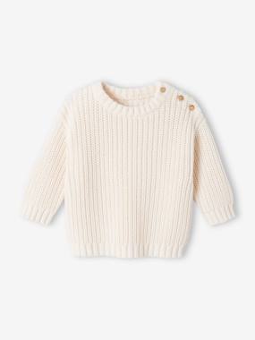 Baby-Jumpers, Cardigans & Sweaters-Jumpers-Rib Knit Jumper for Babies