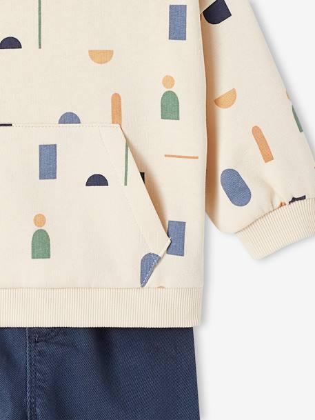 Sweat Bébé Rayé Vertbaudet - Molleton Doux 100% Coton - Taille 18 Mois (81cm) - Bleu Ardoise