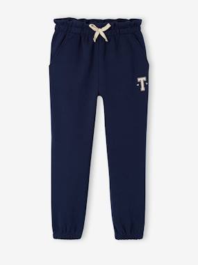 Girls-Fleece Joggers with Paperbag Waistband for Girls