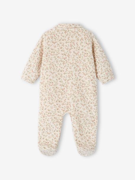 Pack of 2 Sleepsuits in Velour for Baby Girls ecru - vertbaudet enfant 