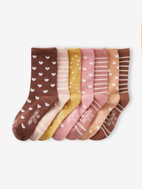 Pack of 7 Pairs of Weekday Socks for Girls  - vertbaudet enfant