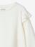 Tee-shirt blouse fille manches longues à volant personnalisable écru+rose - vertbaudet enfant 