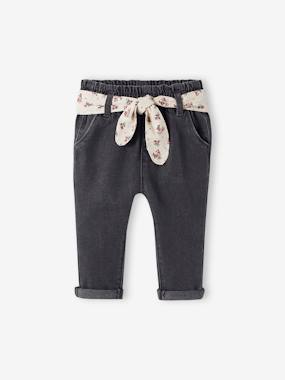 Trousers with Fabric Belt for Babies  - vertbaudet enfant