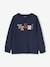 Thick Top with Message in Bouclé, for Boys navy blue - vertbaudet enfant 