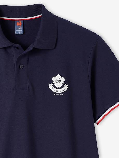 Short Sleeve France Rugby® Polo Shirt for Adults navy blue - vertbaudet enfant 