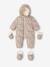 Combipilote bébé fille fleurie doublée polaire BEIGE CLAIR IMPRIME - vertbaudet enfant 
