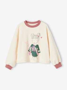 Girls-Cardigans, Jumpers & Sweatshirts-Muse Sweatshirt, Short & Sporty, for Girls
