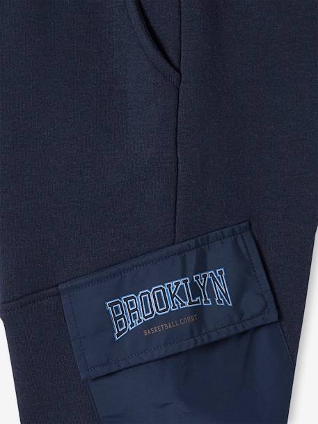 Pantalon jogging avec poches à rabat sport garçon bleu nuit - vertbaudet enfant 