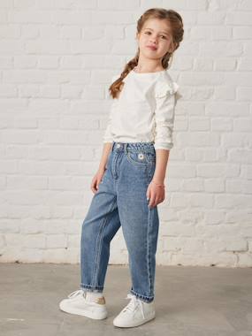 Loose Fit Boyfriend Jeans for Girls  - vertbaudet enfant