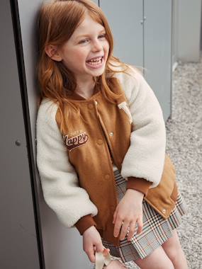 -Blouson teddy en lainage et sherpa fille animation en bouclettes