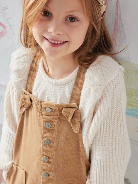 Carpenter Style Dungarees for Girls - taupe, Girls