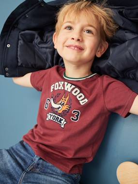 T-Shirt with Fun Fox Motif for Boys  - vertbaudet enfant