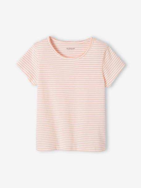 Pack of 3 Short Sleeve Fancy T-Shirts for Girls, Basics white - vertbaudet enfant 