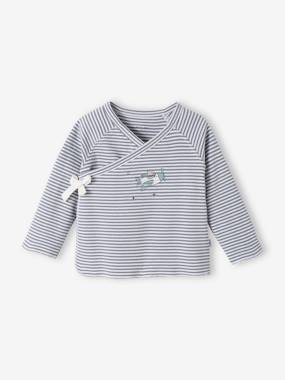 Baby-T-shirts & Roll Neck T-Shirts-Interlock Cardigan for Newborn Babies, BASICS