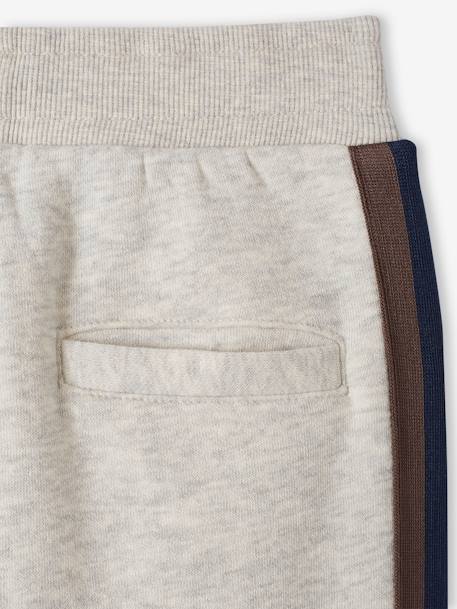 Sports Trousers with Stripes Down the Sides, for Boys - marl beige, Boys