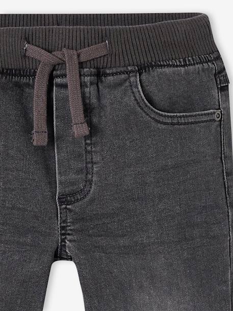 Indestructible relaxed straight jeans easy to pull on for boys denim grey+double stone+stone - vertbaudet enfant 